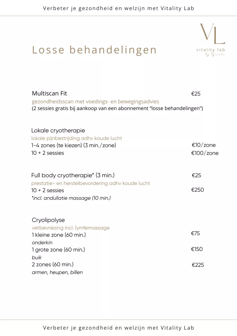 1 -  - Losse behandelingen